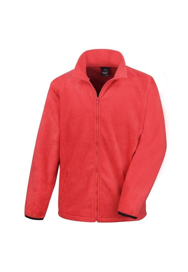 RESULT - Kurtka Męska Polarowa Fashion Fit. Kolor: czerwony. Materiał: polar. Sezon: zima. Styl: sportowy