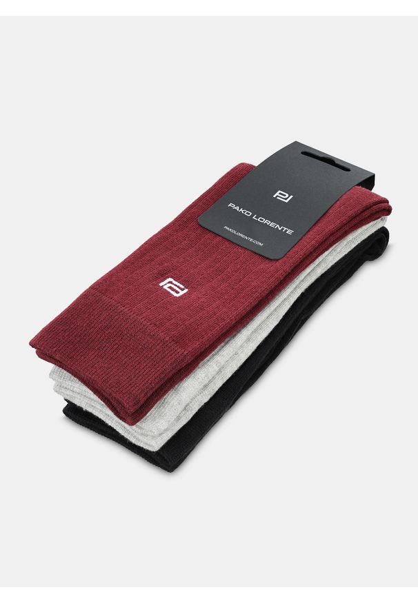 Pako Lorente - PAKO LORENTE - Zestaw skarpet męskich w prążek. Materiał: bawełna, poliester, elastan. Wzór: prążki