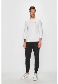 EA7 Emporio Armani - Longsleeve. Okazja: na co dzień. Kolor: biały. Materiał: dzianina. Długość rękawa: długi rękaw. Styl: casual #2