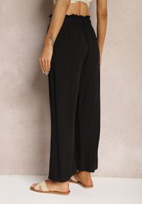 Renee - Czarne Spodnie Karrill. Kolor: czarny. Materiał: wiskoza. Długość: długie. Sezon: lato. Styl: elegancki #5