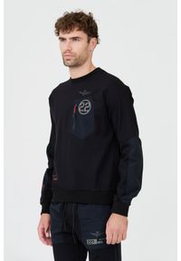 Aeronautica Militare - AERONAUTICA MILITARE Czarna męska bluza, Rozmiar 3XL. Kolor: czarny #7