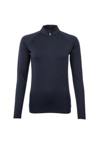 Koszulka jeździecka z długim rękawem i zamkiem błyskawicznym BR Equitation Event. Kolor: niebieski. Długość rękawa: długi rękaw. Długość: długie. Styl: sportowy #1