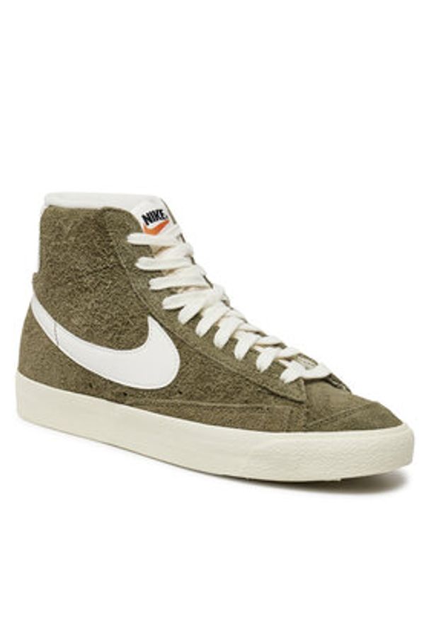 Nike Sneakersy Blazer Mid '77 Vntg DV7006 201 Zielony. Kolor: zielony. Materiał: skóra, zamsz