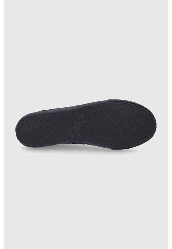 Calvin Klein Jeans Tenisówki męskie kolor czarny. Nosek buta: okrągły. Zapięcie: sznurówki. Kolor: czarny. Materiał: guma
