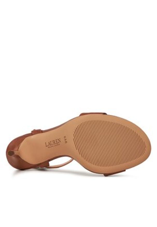 Lauren Ralph Lauren - LAUREN RALPH LAUREN Sandały 802940588002 Brązowy. Kolor: brązowy. Materiał: skóra
