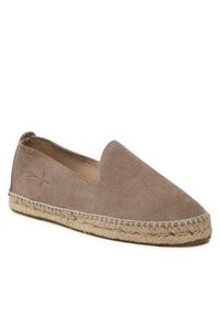Manebi Espadryle Flat Espadrilles W 1.9 C0 W 1.9 Beżowy. Kolor: beżowy. Materiał: zamsz, skóra