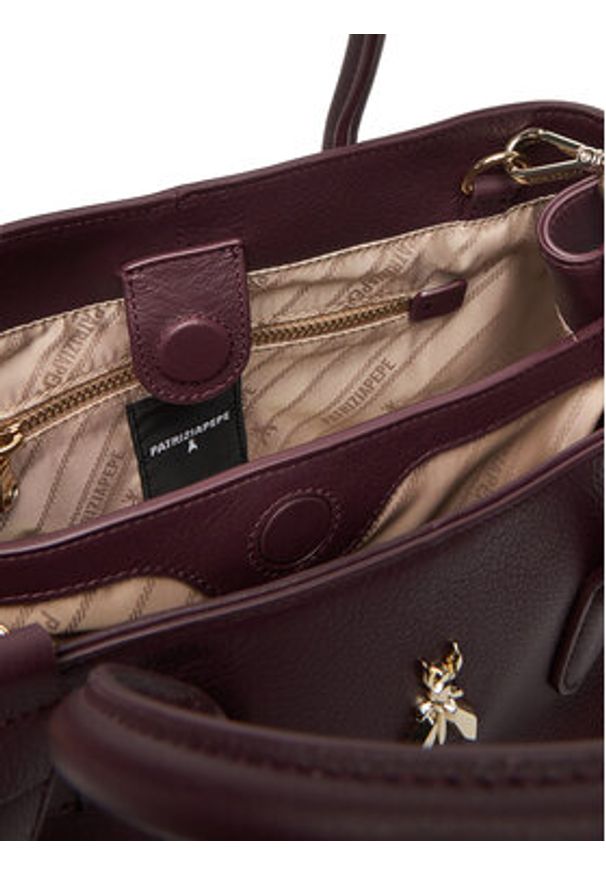Patrizia Pepe Torebka 8B0282/L162-M536 Bordowy. Kolor: czerwony. Materiał: skórzane