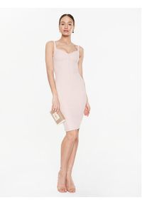 Elisabetta Franchi Sukienka koktajlowa AB-325-31E2-V360 Różowy Slim Fit. Kolor: różowy. Materiał: syntetyk. Styl: wizytowy #5