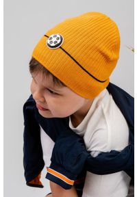 Jamiks czapka dziecięca Taman kolor pomarańczowy z cienkiej dzianiny. Kolor: pomarańczowy. Materiał: dzianina #2