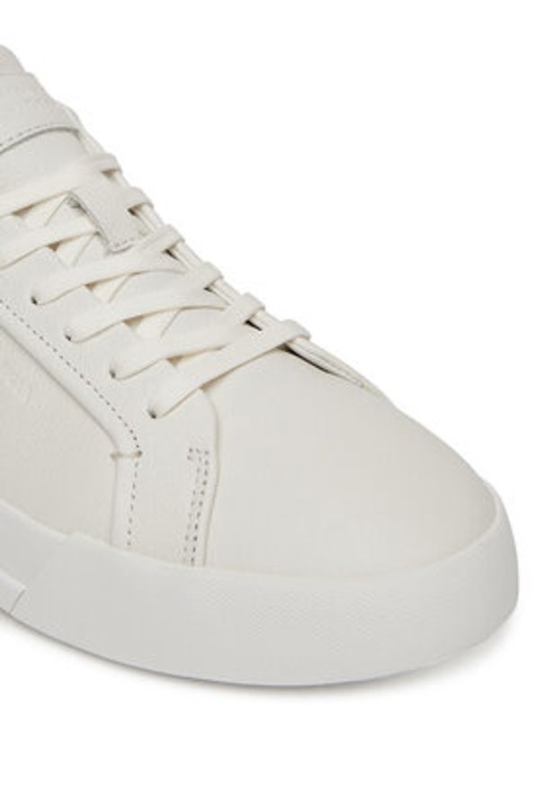 TOMMY HILFIGER - Tommy Hilfiger Sneakersy Court Best Tumbled Lth FM0FM05324 Écru. Materiał: skóra
