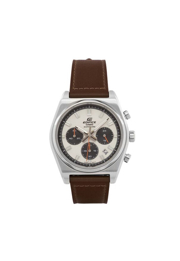 Casio Zegarek Edifice EFB-730L-7AVUEF Srebrny. Kolor: srebrny. Materiał: skóra