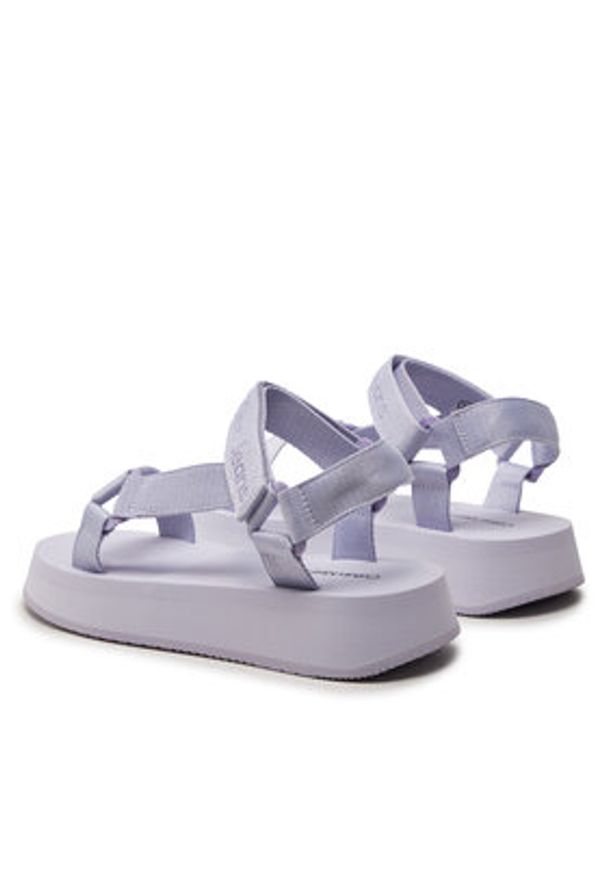 Calvin Klein Jeans Sandały Sandal Velcro Webbing In Mtl YW0YW01480 Fioletowy. Kolor: fioletowy. Materiał: materiał