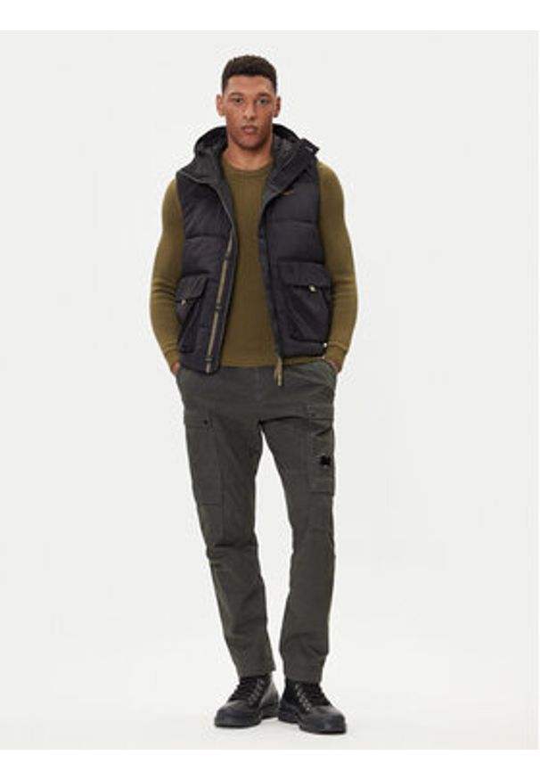 Aeronautica Militare Kamizelka 252AB3017UCT04211 Czarny Regular Fit. Kolor: czarny. Materiał: syntetyk