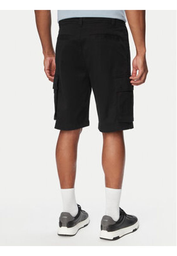 Hugo - HUGO Szorty materiałowe Craysen 50556891 Czarny Straight Fit. Kolor: czarny. Materiał: bawełna