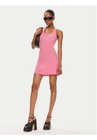 Juicy Couture Sukienka letnia Hector JCWED24311 Różowy Slim Fit. Kolor: różowy. Materiał: bawełna. Sezon: lato