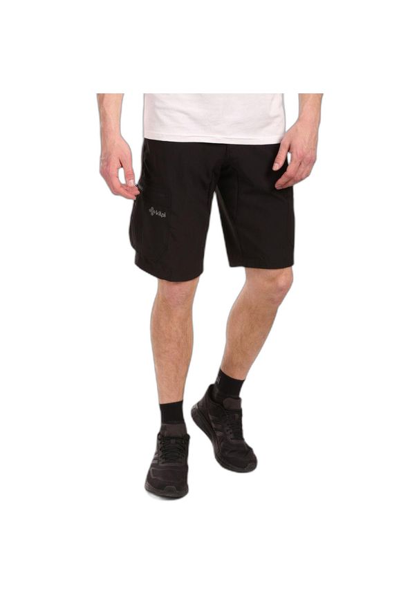 Szorty Kilpi Asher. Kolor: czarny. Materiał: materiał. Sezon: lato. Sport: turystyka piesza