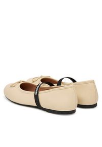 Love Moschino - LOVE MOSCHINO Baleriny JA11121G1OIE0110 Écru. Materiał: skóra #6