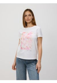 Reserved - T-shirt z nadrukiem - biały. Kolor: biały. Materiał: bawełna. Wzór: nadruk #1