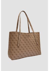 Guess - GUESS Brązowa shopperka damska Brenton. Kolor: brązowy. Materiał: skórzane. Styl: elegancki, casual #7