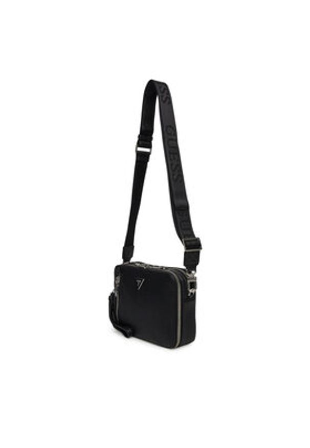 Guess Saszetka Torino HMTOGR P5229 Czarny. Kolor: czarny. Materiał: skóra