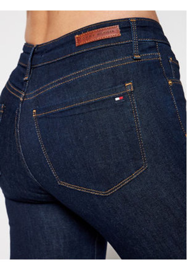 TOMMY HILFIGER - Tommy Hilfiger Jeansy WW0WW14742 Granatowy Skinny Fit. Kolor: niebieski