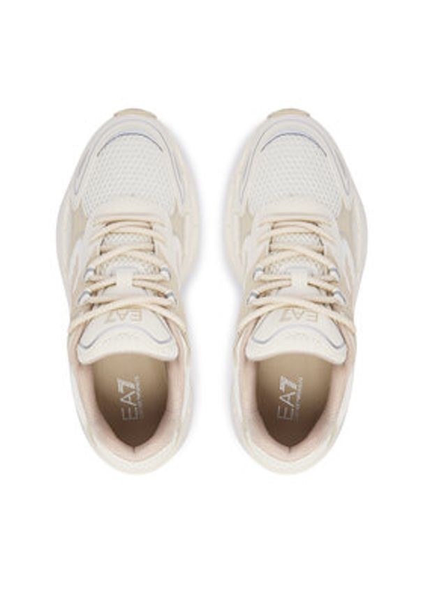 EA7 Emporio Armani Sneakersy 7X000663 AF23619 MZ601 Beżowy. Kolor: beżowy. Materiał: materiał