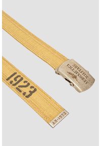 Aeronautica Militare - AERONAUTICA MILITARE Beżowy męski bawełniany pasek, Rozmiar 110. Kolor: beżowy. Materiał: bawełna. Styl: casual, sportowy #2