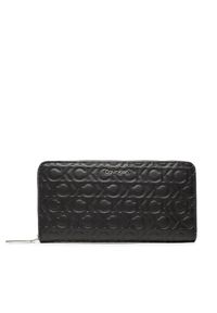 Calvin Klein Duży Portfel Damski Ck Must Z/A Wallet Lg Embossed K60K610253 Czarny. Kolor: czarny. Materiał: skóra #1