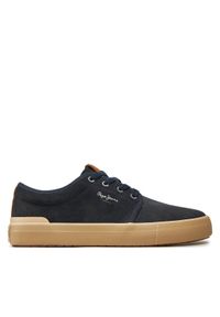 Pepe Jeans Sneakersy Ben Low PMS31071 Granatowy. Kolor: niebieski. Materiał: skóra, zamsz