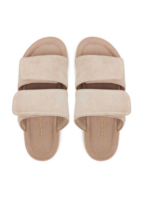 Inuikii Klapki Classic Suede Velcro 70104-128 Beżowy. Kolor: beżowy. Materiał: skóra, zamsz