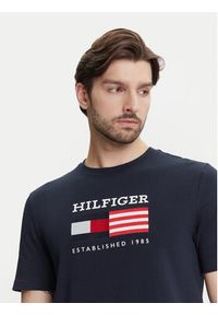 TOMMY HILFIGER - Tommy Hilfiger T-Shirt American Monotype MW0MW39843 Granatowy Regular Fit. Kolor: niebieski. Materiał: bawełna #3