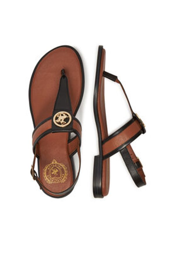 Beverly Hills Polo Club Sandały WI16-BAGA-03 Brązowy. Kolor: brązowy. Materiał: skóra