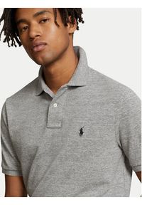 Polo Ralph Lauren Polo 710666998006 Szary Custom Slim Fit. Typ kołnierza: polo. Kolor: szary. Materiał: bawełna #3