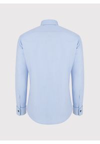 Pako Lorente - PAKO LORENTE – Niebieska bawełniana koszula męska na spinki. Kolor: niebieski. Materiał: bawełna. Długość rękawa: długi rękaw. Długość: długie #2