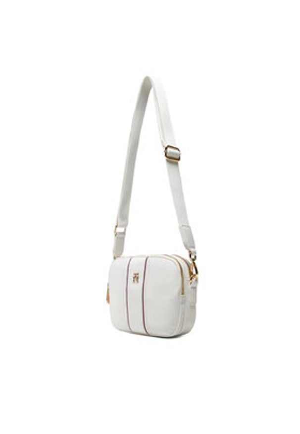 TOMMY HILFIGER - Tommy Hilfiger Torebka Poppy Camera Bag Corp AW0AW17230 Biały. Kolor: biały. Materiał: skórzane