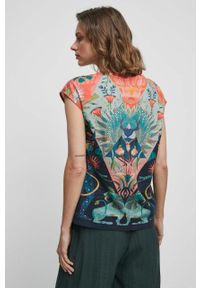 medicine - Medicine t-shirt bawełniany damski kolor multicolor. Materiał: bawełna. Długość rękawa: krótki rękaw. Długość: krótkie. Styl: klasyczny #3