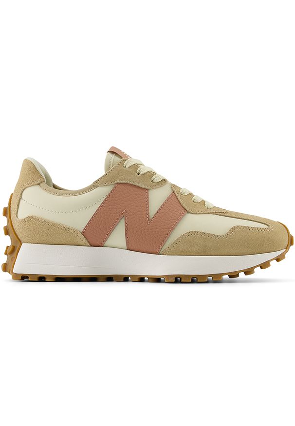 Buty damskie New Balance WS327NKA – brązowe. Okazja: na co dzień. Kolor: brązowy. Materiał: dresówka, guma, zamsz, materiał, skóra. Szerokość cholewki: normalna. Sezon: wiosna