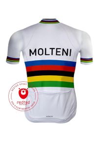 REDTED - Odzież rowerowa Vintage Molteni Rainbow - RedTed. Kolor: czarny. Materiał: poliester