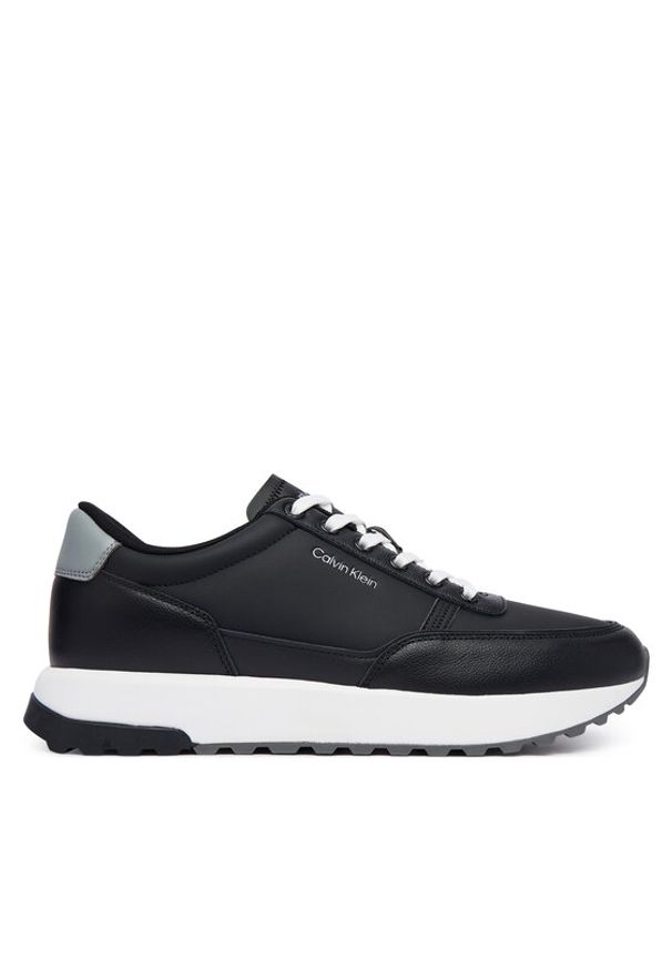 Calvin Klein Sneakersy City Runner Laceup Lth Mix HM0HM02214 Czarny. Kolor: czarny. Materiał: skóra