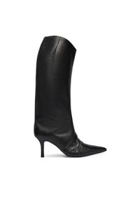 Patrizia Pepe Kozaki 2Y0037 L048 K103 Czarny. Kolor: czarny. Materiał: skóra