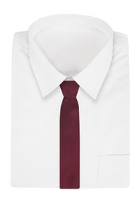 Chattier - Klasyczny, Szeroki Krawat Męski CHATTIER - Bordowy. Kolor: czerwony. Materiał: tkanina. Styl: klasyczny
