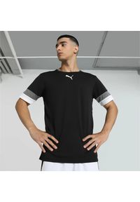 Puma - Koszulka piłkarska męska PUMA teamRISE Jersey. Kolor: czarny, szary, wielokolorowy. Materiał: poliester. Sport: piłka nożna