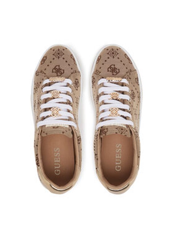 Guess Sneakersy FLTSS2 FAL12 Beżowy. Kolor: beżowy. Materiał: materiał