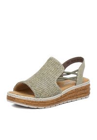 Rieker Sandały CEO-62741-52 Zielony. Kolor: zielony. Materiał: materiał #8