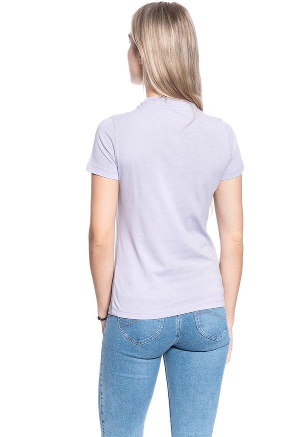 Lee - DAMSKI T-SHIRT LEE SLIM LOGO TEE LAVENDER DUSK L44CEPOA 112109806