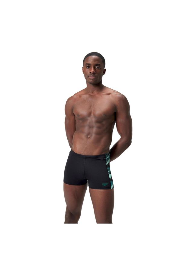 Kąpielówki męskie spodenki kąpielowe Speedo Hyperboom Panel. Kolor: czarny, wielokolorowy, zielony