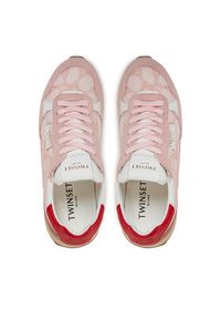 TwinSet - TWINSET Sneakersy 241TCP072 Różowy. Kolor: różowy. Materiał: materiał