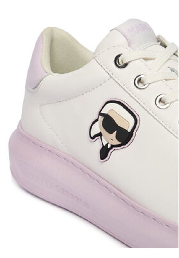 Karl Lagerfeld - KARL LAGERFELD Sneakersy Kapri KL62530P Biały. Kolor: biały. Materiał: skóra