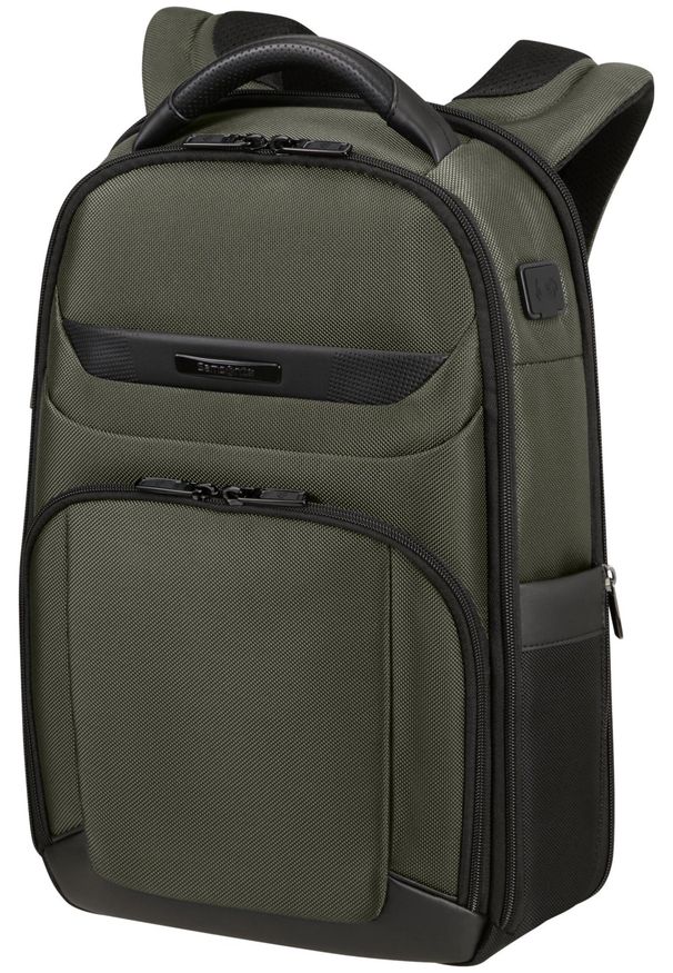 Samsonite 147139 1388 14.1'' PRO-DLX 6 zielony. Kolor: zielony. Materiał: skóra, materiał. Wzór: kolorowy. Styl: elegancki, biznesowy