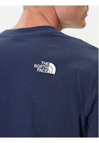 The North Face T-Shirt Simple Dome NF0A87NR Granatowy Oversize. Kolor: niebieski. Materiał: bawełna